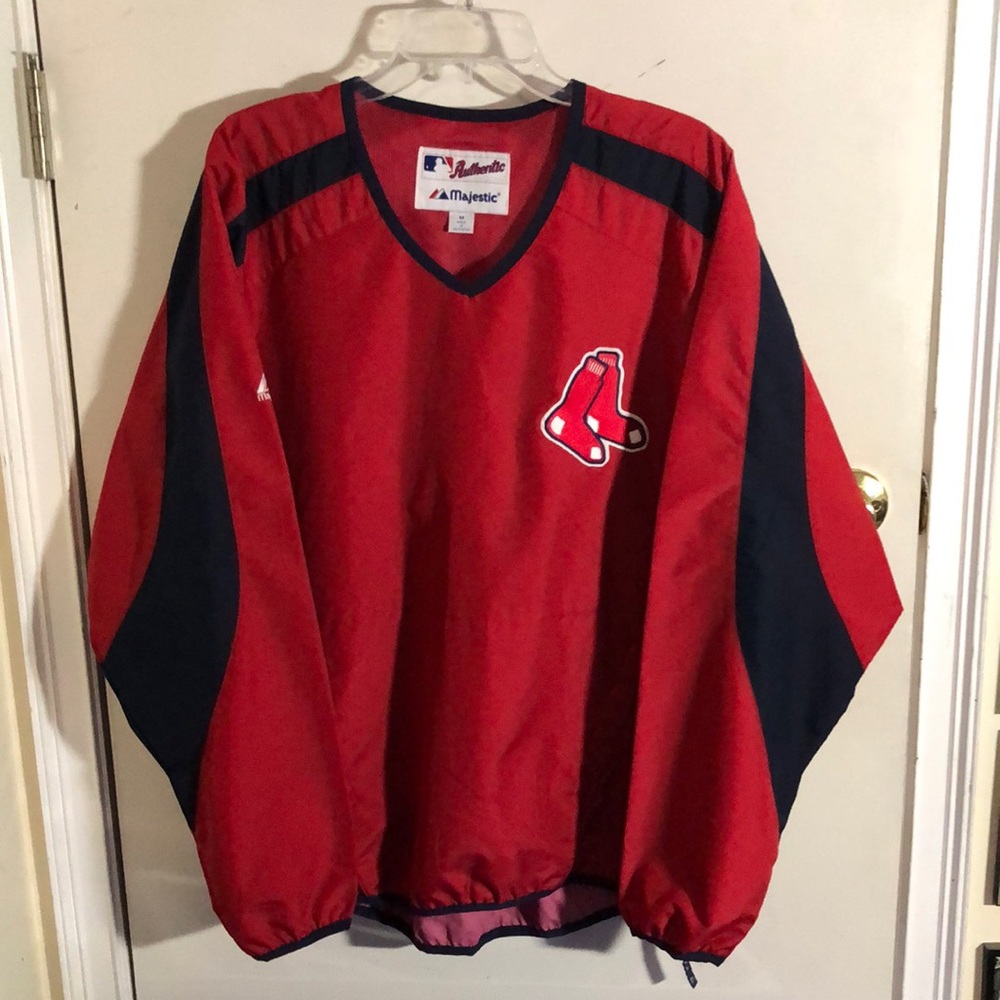 Boston Red Sox MLB Majestic Authentic Batting Practice Lightweight Pullover M